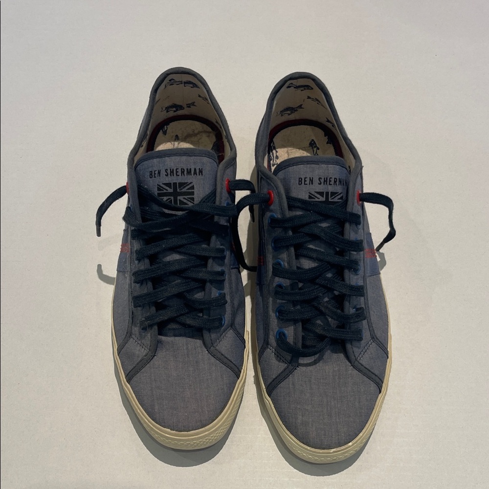 Ben Sherman Men's Blue Canvas Sneakers Size 9.5
